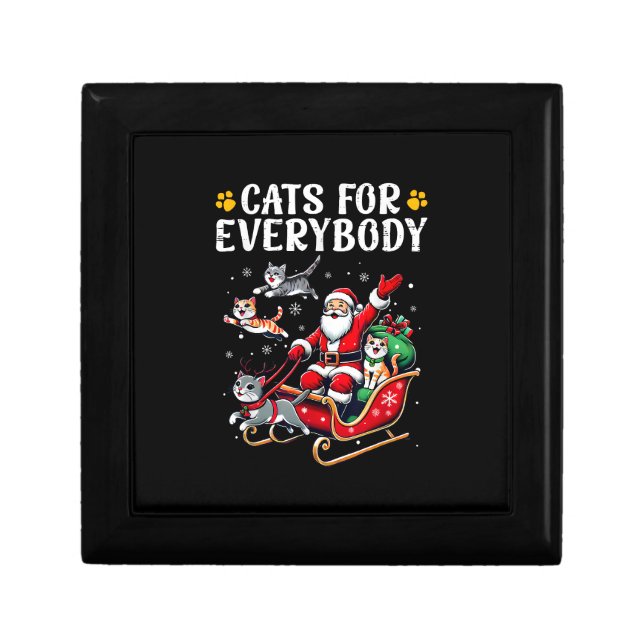 Cats For Everybody Christmas Cat Funny  Gift Box (Front)