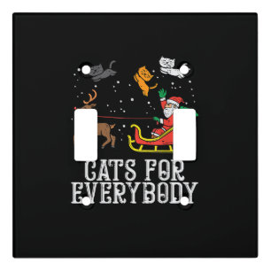 Cats For Everybody Christmas Cat Funny Women Santa Light Switch Cover