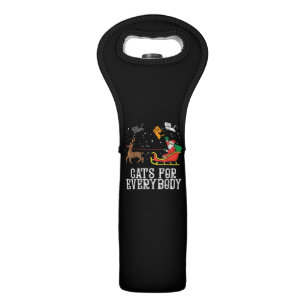 Cats For Everybody Christmas Cat Funny Women Santa Wine Bag