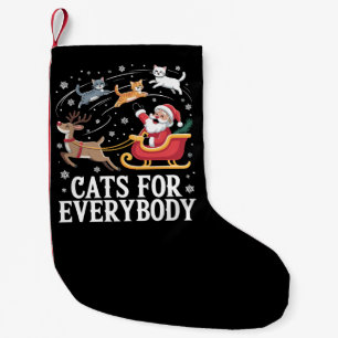 Cats For Everybody Christmas Cat Funny Xmas Santa Small Christmas Stocking