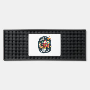 Cats For Everybody Christmas Cat Funny Xmas Women  Bar Mat