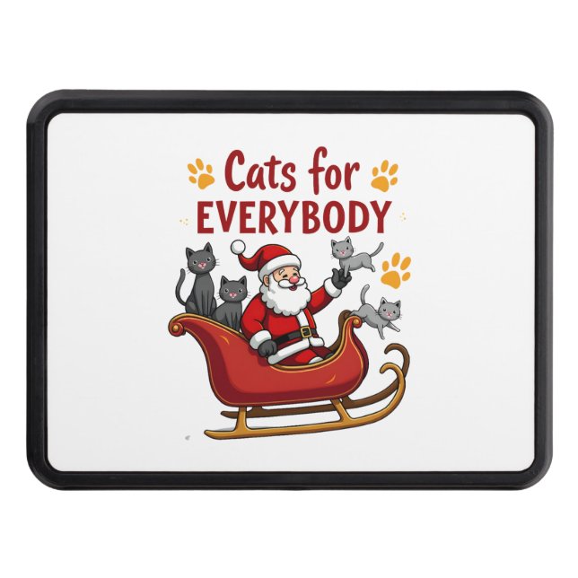 Cats For Everybody Christmas Cat Funny Xmas Women  Hitch Cover (Front)