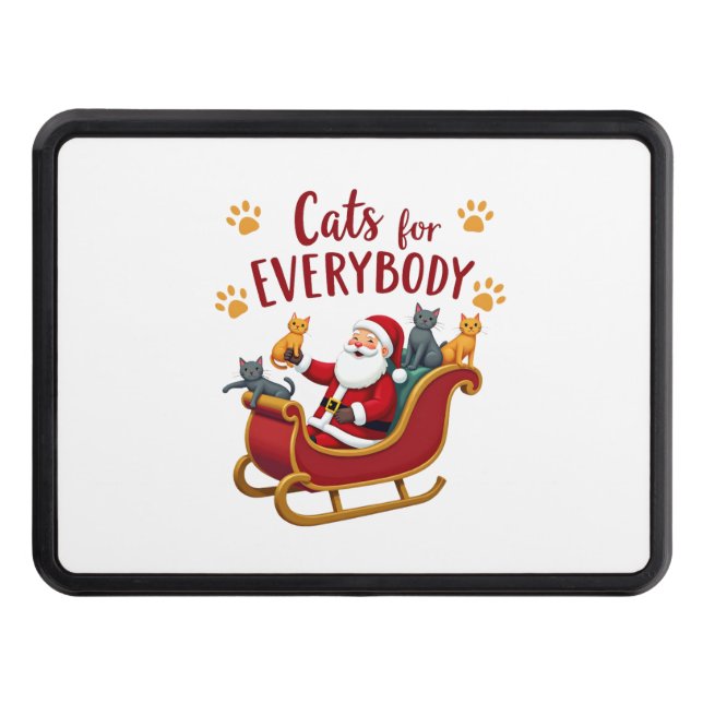 Cats For Everybody Christmas Cat Funny Xmas Women  Hitch Cover (Front)