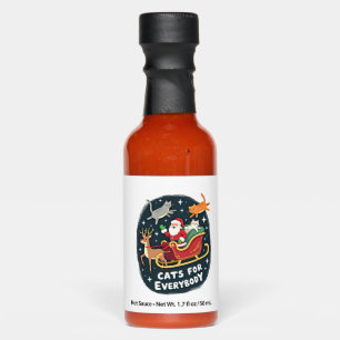 Cats For Everybody Christmas Cat Funny Xmas Women Hot Sauces