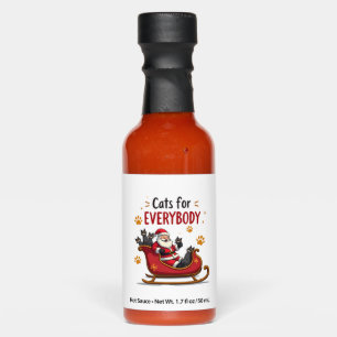 Cats For Everybody Christmas Cat Funny Xmas Women Hot Sauces