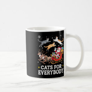 Cats For Everybody Christmas Funny Santa Cat Lover Coffee Mug