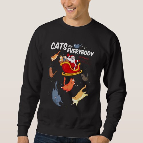 Cats For Everybody Hohoho Santa Christmas Sweatshirt