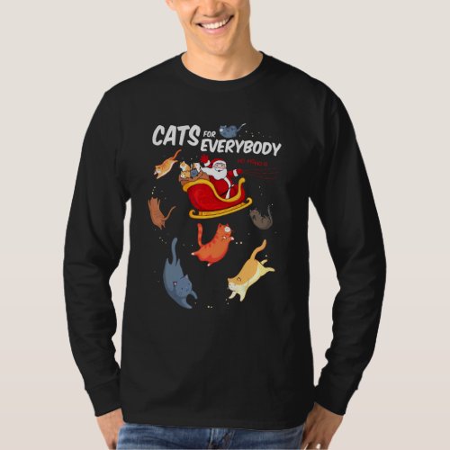 Cats For Everybody Hohoho Santa Christmas T_Shirt