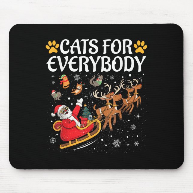 Cats For Everybody Men Kids Women Ugly Christmas C Mouse Pad (Front)