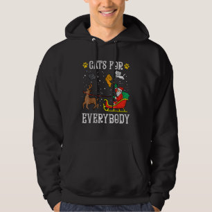 Cats For Everybody Santa   Christmas PJs Xmas Hoodie