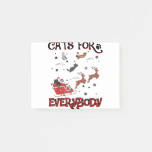Cats For Everybody Santa Funny Christmas Cat Lover Post-it Notes