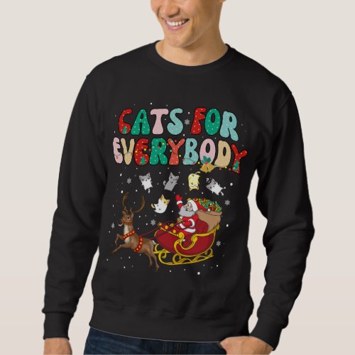 Cats For Everybody Santa Ugly Christmas Sweater Ca