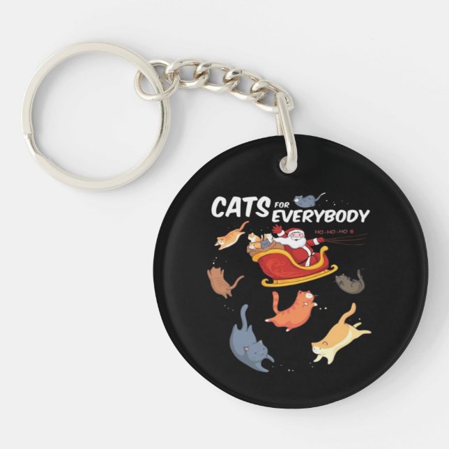 Cats for everyone  keychain (Front)