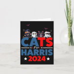 Cats For Harris - Kamala Harris Halloween Men Wome Card
