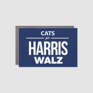 Cats for Harris Walz Car Magnet