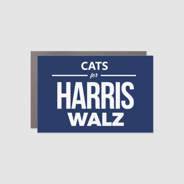 Cats for Harris Walz Car Magnet (Front)