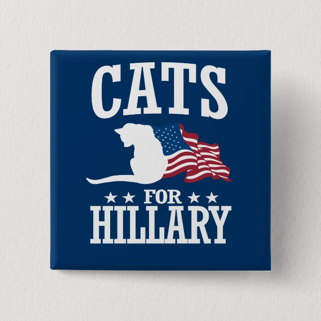CATS FOR HILLARY BUTTON (Front)