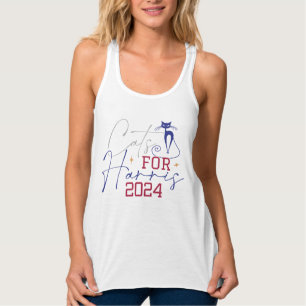 Cats for Kamala Harris president USA 2024 election Tank Top