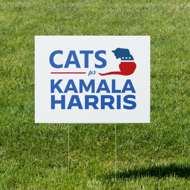 Cats for Kamala Harris Sign (Insitu)