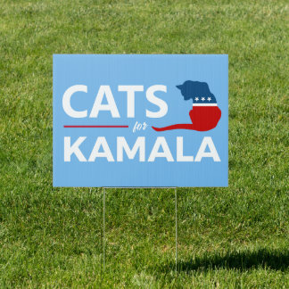 Cats for Kamala Harris Sign