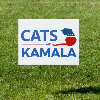 Cats for Kamala Harris Sign