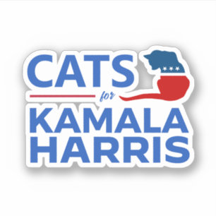 Cats for Kamala Harris Sticker