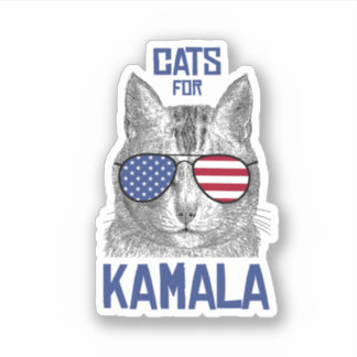 Cats for Kamala Sticker