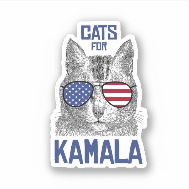 Cats for Kamala Sticker (Front)