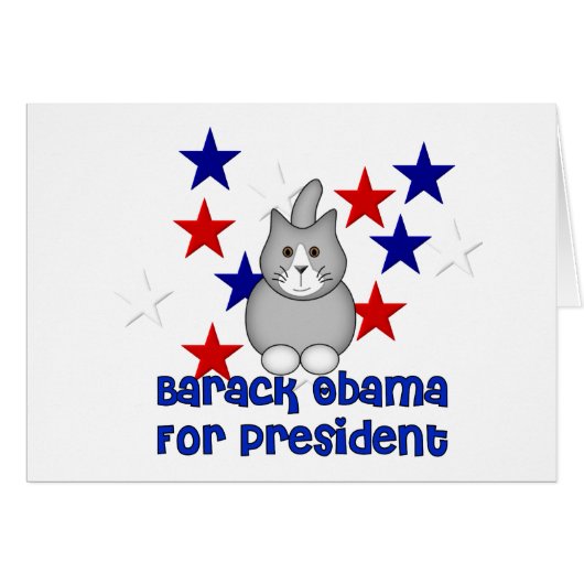 Cats For Obama Cards (Front Horizontal)