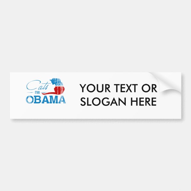 Cats for Obama - Vintage.png Bumper Sticker (Front)
