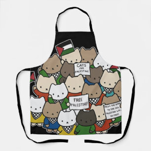 Cats for Palestine – Kawaii Cats for Justice Apron