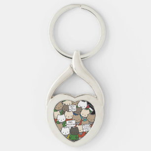 Cats for Palestine – Kawaii Cats for Justice Keychain