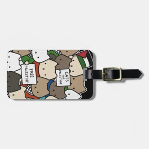 Cats for Palestine – Kawaii Cats for Justice Luggage Tag