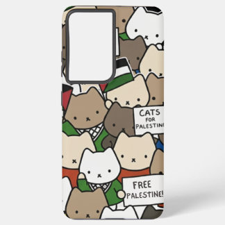 Cats for Palestine – Kawaii Cats for Justice Samsung Galaxy S21+ Case
