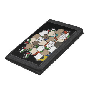 Cats for Palestine – Kawaii Cats for Justice Trifold Wallet