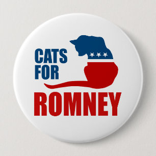 CATS FOR ROMNEY.png Pinback Button