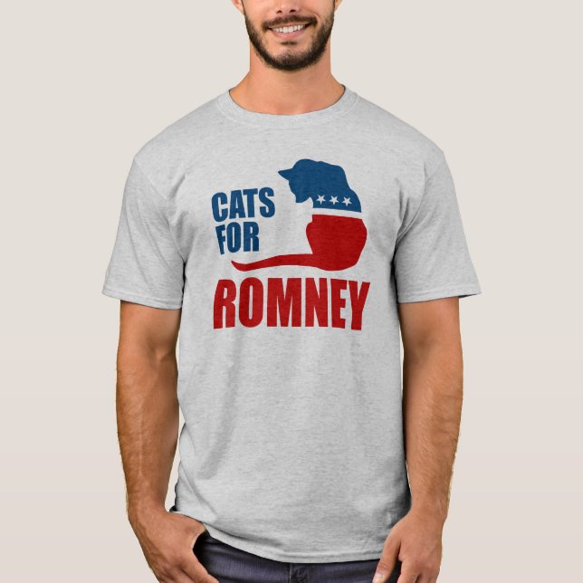 CATS FOR ROMNEY.png T-Shirt (Front)