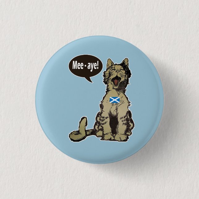 Cats for Scottish Independence Badge Button (Front)