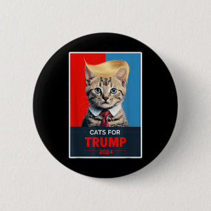 Cats For Trump 2024 Election _1 Button