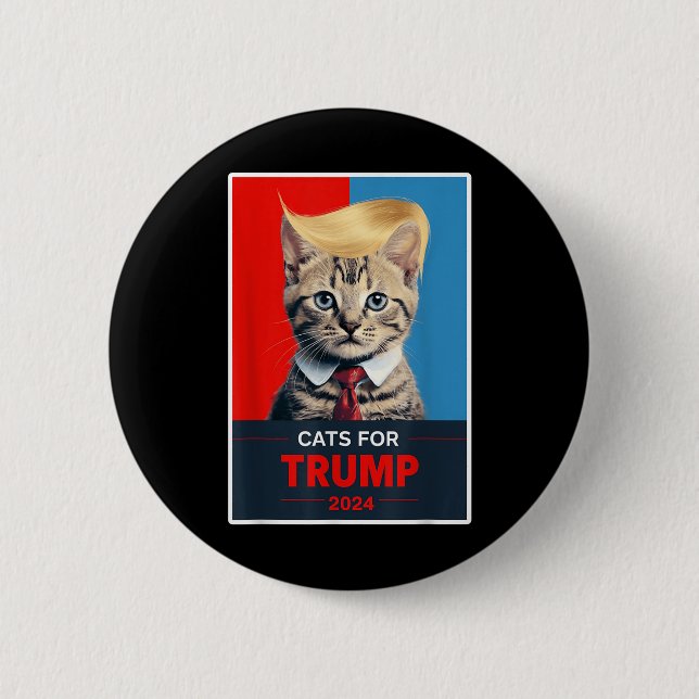 Cats For Trump 2024 Election _1  Button (Front)