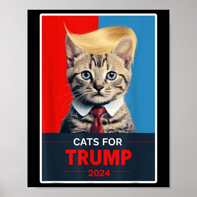 Cats For Trump 2024 Election _1  Poster (Front)
