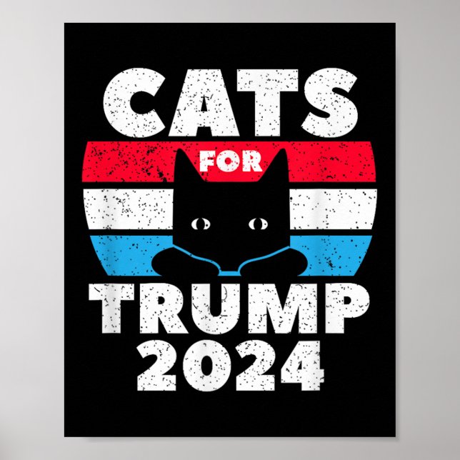 Cats For Trump 2024 Election  Poster (Front)
