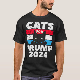 Cats For Trump 2024 Election T-Shirt