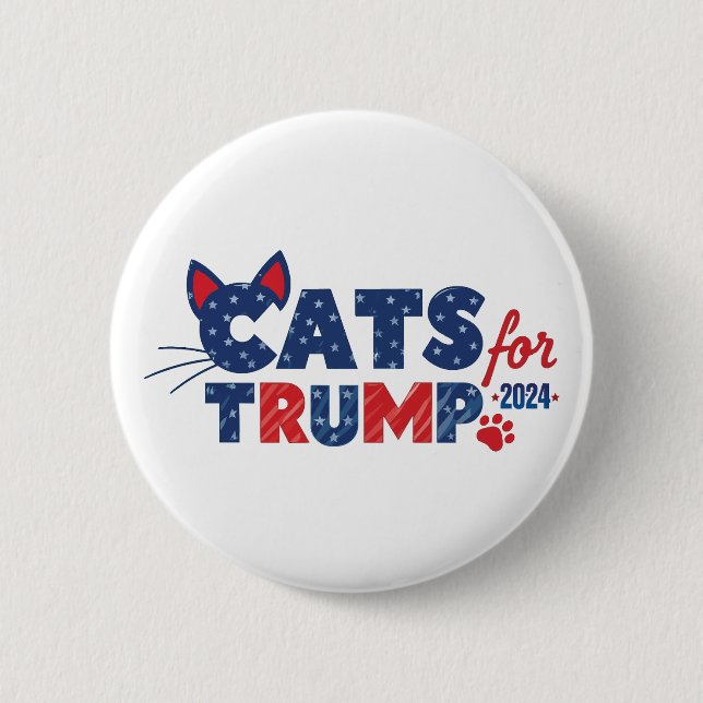 Cats for Trump Button! Button (Front)