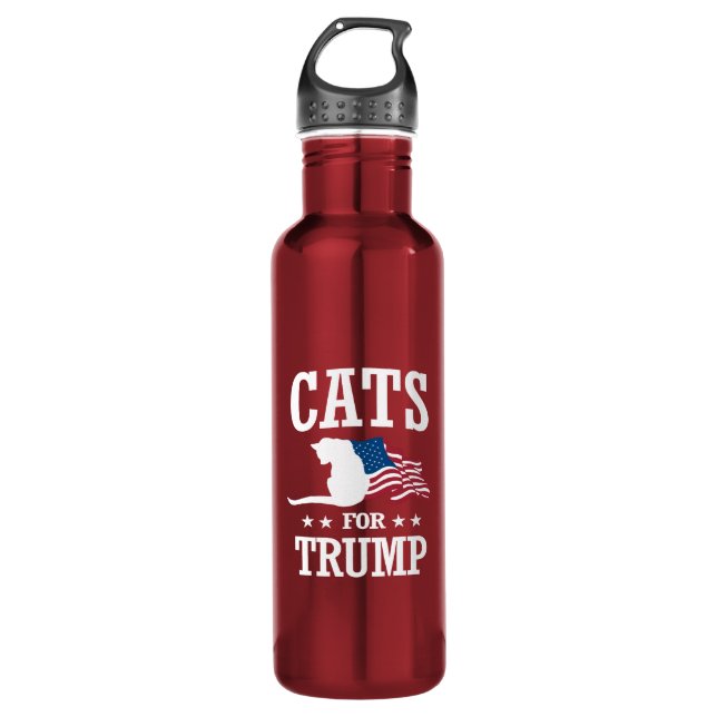 CATS FOR TRUMP WATER BOTTLE (Front)