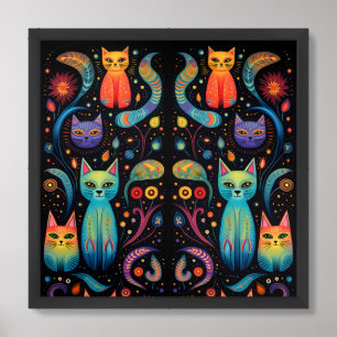 cats framed art