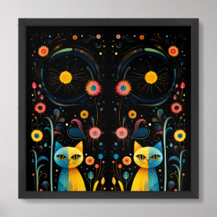 cats framed art