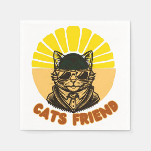 cats friend napkins