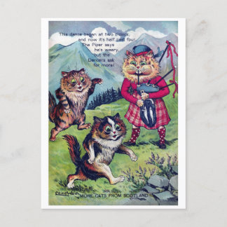 Cats from Scotland - Louis Wain Holiday Postcard