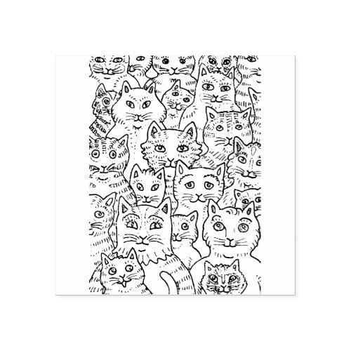 CATS GALORE ARE PURRR MAKERS FUNNY FELINE KITTENS RUBBER STAMP
